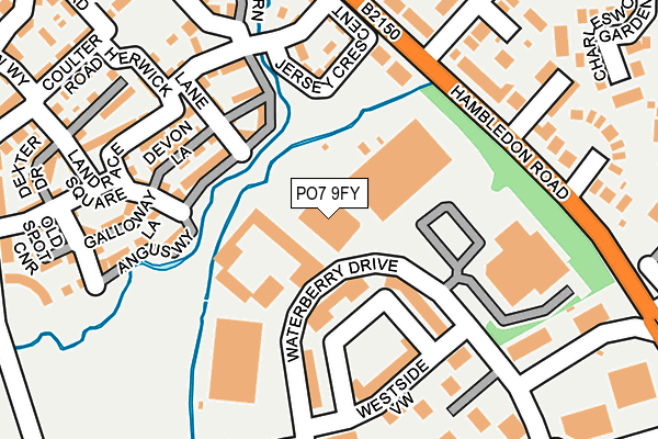 PO7 9FY map - OS OpenMap – Local (Ordnance Survey) PO7 9FY map - OS OpenMap – Local (Ordnance Survey)