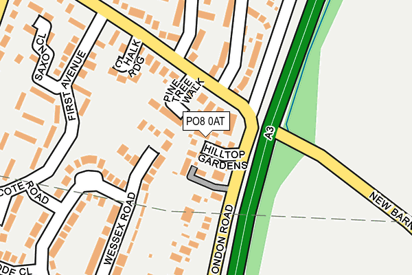 PO8 0AT map - OS OpenMap – Local (Ordnance Survey) PO8 0AT map - OS OpenMap – Local (Ordnance Survey)