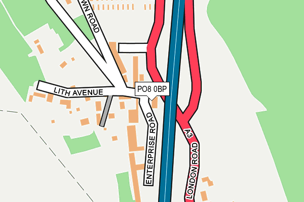 PO8 0BP map - OS OpenMap – Local (Ordnance Survey) PO8 0BP map - OS OpenMap – Local (Ordnance Survey)