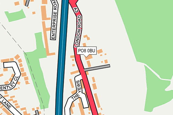 PO8 0BU map - OS OpenMap – Local (Ordnance Survey) PO8 0BU map - OS OpenMap – Local (Ordnance Survey)