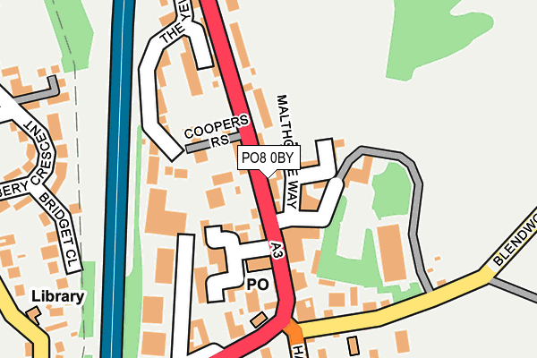 PO8 0BY map - OS OpenMap – Local (Ordnance Survey) PO8 0BY map - OS OpenMap – Local (Ordnance Survey)
