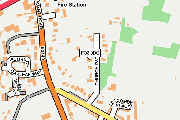 PO8 0DG map - OS OpenMap – Local (Ordnance Survey) PO8 0DG map - OS OpenMap – Local (Ordnance Survey)