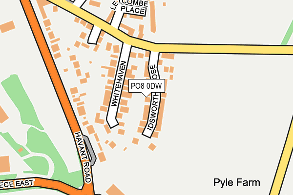 PO8 0DW map - OS OpenMap – Local (Ordnance Survey) PO8 0DW map - OS OpenMap – Local (Ordnance Survey)