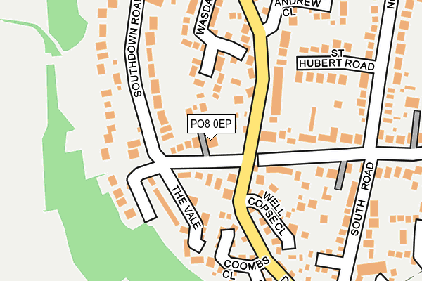 PO8 0EP map - OS OpenMap – Local (Ordnance Survey) PO8 0EP map - OS OpenMap – Local (Ordnance Survey)
