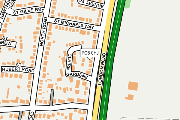PO8 0HJ map - OS OpenMap – Local (Ordnance Survey) PO8 0HJ map - OS OpenMap – Local (Ordnance Survey)