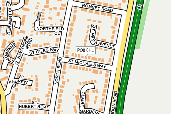 PO8 0HL map - OS OpenMap – Local (Ordnance Survey) PO8 0HL map - OS OpenMap – Local (Ordnance Survey)