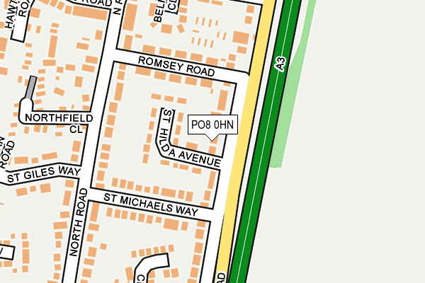 PO8 0HN map - OS OpenMap – Local (Ordnance Survey) PO8 0HN map - OS OpenMap – Local (Ordnance Survey)