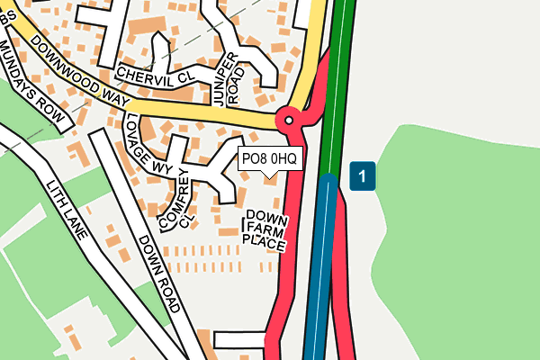 PO8 0HQ map - OS OpenMap – Local (Ordnance Survey) PO8 0HQ map - OS OpenMap – Local (Ordnance Survey)