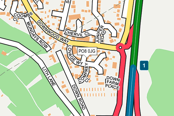 PO8 0JG map - OS OpenMap – Local (Ordnance Survey) PO8 0JG map - OS OpenMap – Local (Ordnance Survey)
