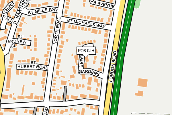 PO8 0JH map - OS OpenMap – Local (Ordnance Survey) PO8 0JH map - OS OpenMap – Local (Ordnance Survey)