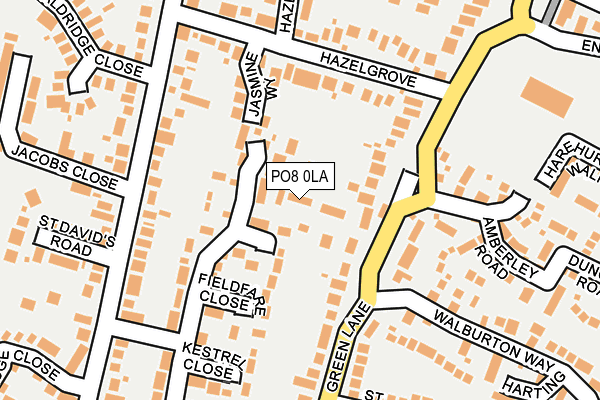 PO8 0LA map - OS OpenMap – Local (Ordnance Survey) PO8 0LA map - OS OpenMap – Local (Ordnance Survey)