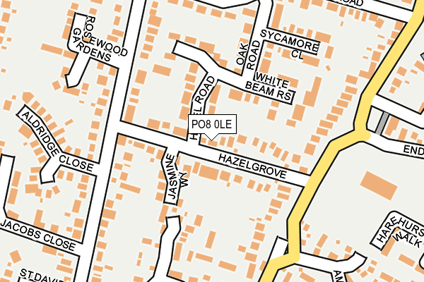PO8 0LE map - OS OpenMap – Local (Ordnance Survey) PO8 0LE map - OS OpenMap – Local (Ordnance Survey)