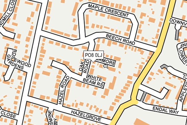 PO8 0LJ map - OS OpenMap – Local (Ordnance Survey) PO8 0LJ map - OS OpenMap – Local (Ordnance Survey)