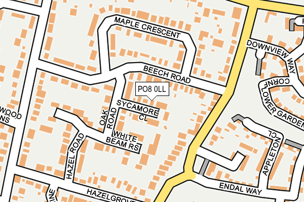PO8 0LL map - OS OpenMap – Local (Ordnance Survey) PO8 0LL map - OS OpenMap – Local (Ordnance Survey)