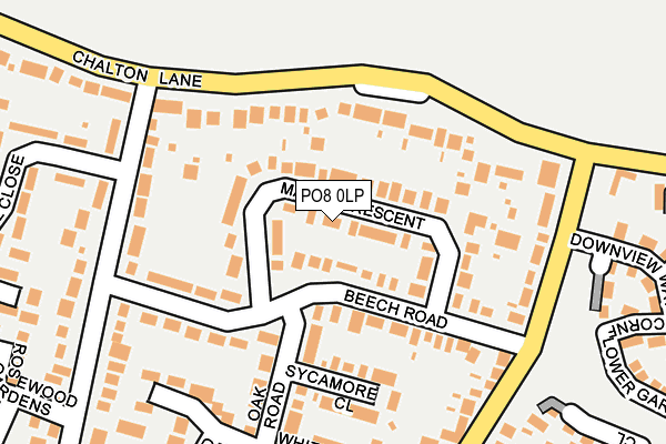 PO8 0LP map - OS OpenMap – Local (Ordnance Survey) PO8 0LP map - OS OpenMap – Local (Ordnance Survey)