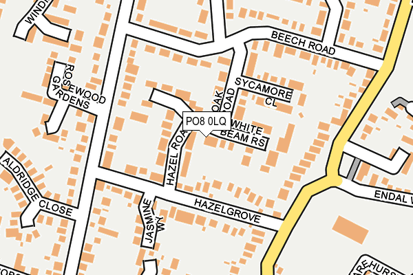 PO8 0LQ map - OS OpenMap – Local (Ordnance Survey) PO8 0LQ map - OS OpenMap – Local (Ordnance Survey)