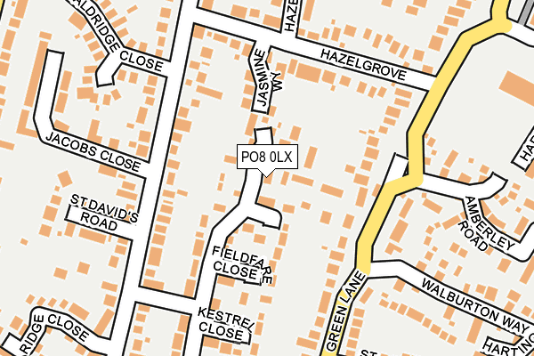PO8 0LX map - OS OpenMap – Local (Ordnance Survey) PO8 0LX map - OS OpenMap – Local (Ordnance Survey)