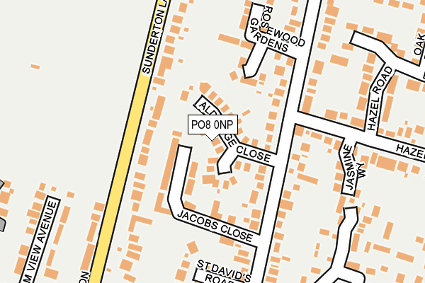 PO8 0NP map - OS OpenMap – Local (Ordnance Survey) PO8 0NP map - OS OpenMap – Local (Ordnance Survey)