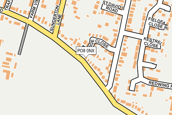 PO8 0NX map - OS OpenMap – Local (Ordnance Survey) PO8 0NX map - OS OpenMap – Local (Ordnance Survey)