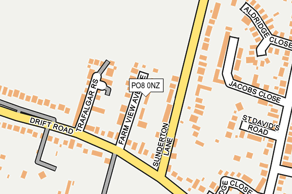 PO8 0NZ map - OS OpenMap – Local (Ordnance Survey) PO8 0NZ map - OS OpenMap – Local (Ordnance Survey)