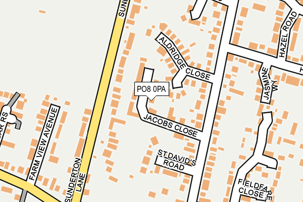 PO8 0PA map - OS OpenMap – Local (Ordnance Survey) PO8 0PA map - OS OpenMap – Local (Ordnance Survey)