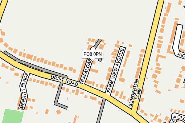 PO8 0PN map - OS OpenMap – Local (Ordnance Survey) PO8 0PN map - OS OpenMap – Local (Ordnance Survey)
