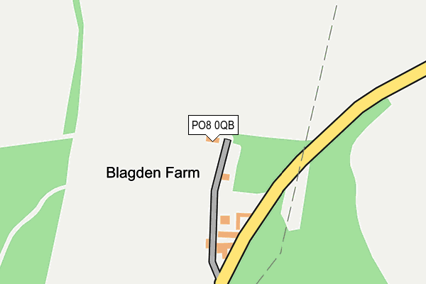 PO8 0QB map - OS OpenMap – Local (Ordnance Survey) PO8 0QB map - OS OpenMap – Local (Ordnance Survey)