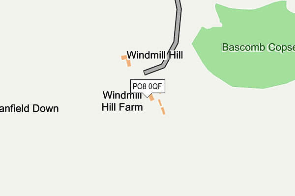 PO8 0QF map - OS OpenMap – Local (Ordnance Survey) PO8 0QF map - OS OpenMap – Local (Ordnance Survey)