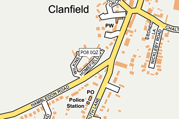 PO8 0QZ map - OS OpenMap – Local (Ordnance Survey) PO8 0QZ map - OS OpenMap – Local (Ordnance Survey)