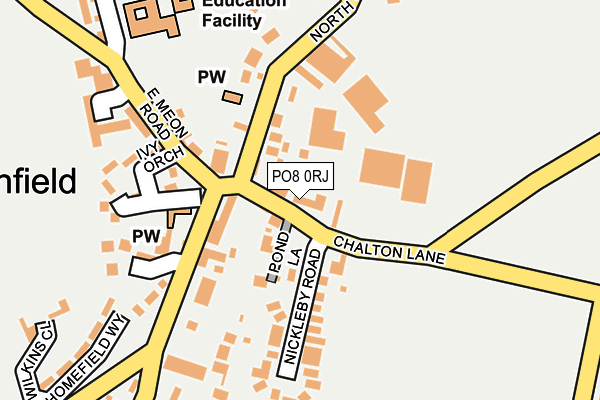 PO8 0RJ map - OS OpenMap – Local (Ordnance Survey)