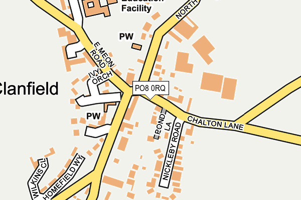 PO8 0RQ map - OS OpenMap – Local (Ordnance Survey) PO8 0RQ map - OS OpenMap – Local (Ordnance Survey)
