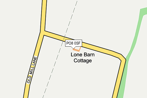 PO8 0SF map - OS OpenMap – Local (Ordnance Survey) PO8 0SF map - OS OpenMap – Local (Ordnance Survey)