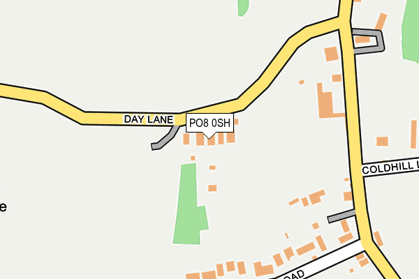 PO8 0SH map - OS OpenMap – Local (Ordnance Survey) PO8 0SH map - OS OpenMap – Local (Ordnance Survey)