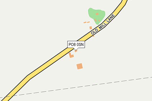PO8 0SN map - OS OpenMap – Local (Ordnance Survey) PO8 0SN map - OS OpenMap – Local (Ordnance Survey)