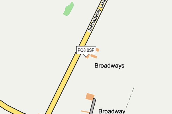 PO8 0SP map - OS OpenMap – Local (Ordnance Survey)