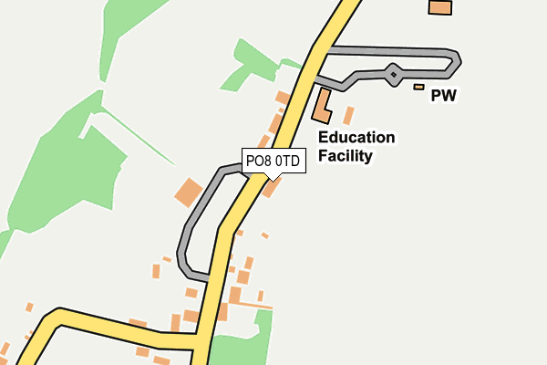 PO8 0TD map - OS OpenMap – Local (Ordnance Survey) PO8 0TD map - OS OpenMap – Local (Ordnance Survey)