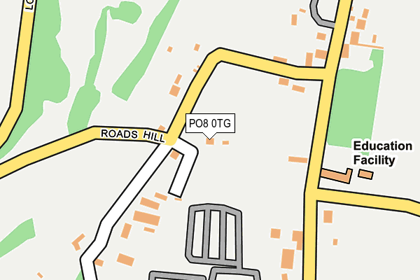 PO8 0TG map - OS OpenMap – Local (Ordnance Survey) PO8 0TG map - OS OpenMap – Local (Ordnance Survey)