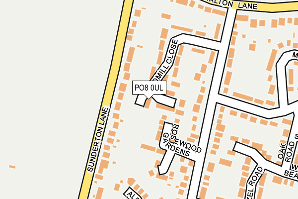 PO8 0UL map - OS OpenMap – Local (Ordnance Survey) PO8 0UL map - OS OpenMap – Local (Ordnance Survey)