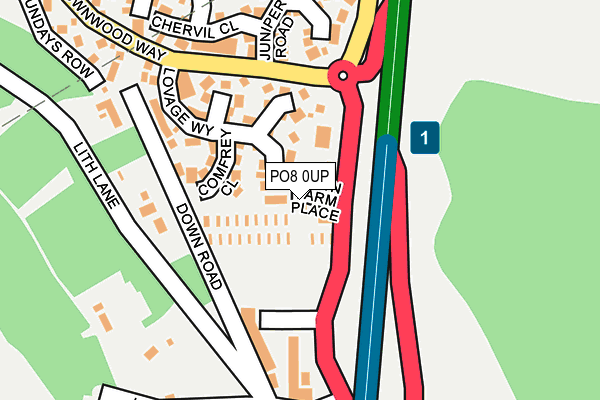 PO8 0UP map - OS OpenMap – Local (Ordnance Survey) PO8 0UP map - OS OpenMap – Local (Ordnance Survey)