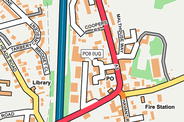 PO8 0UQ map - OS OpenMap – Local (Ordnance Survey) PO8 0UQ map - OS OpenMap – Local (Ordnance Survey)