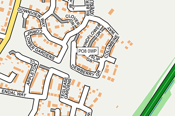 PO8 0WP map - OS OpenMap – Local (Ordnance Survey) PO8 0WP map - OS OpenMap – Local (Ordnance Survey)
