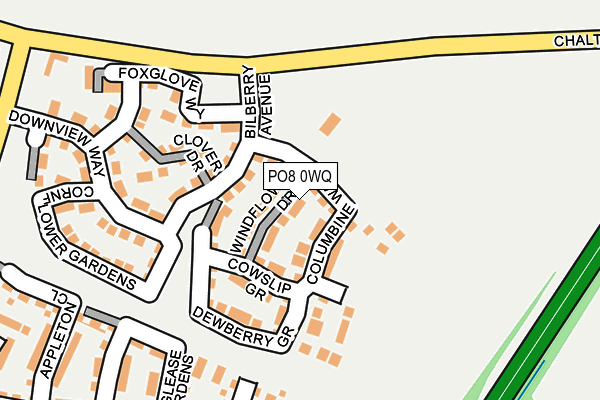 PO8 0WQ map - OS OpenMap – Local (Ordnance Survey) PO8 0WQ map - OS OpenMap – Local (Ordnance Survey)