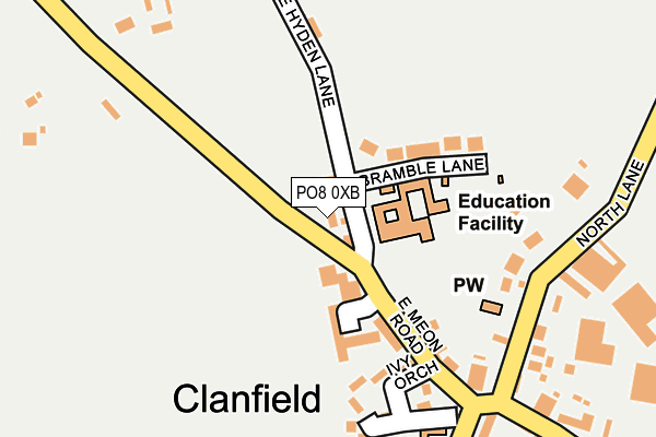 PO8 0XB map - OS OpenMap – Local (Ordnance Survey) PO8 0XB map - OS OpenMap – Local (Ordnance Survey)
