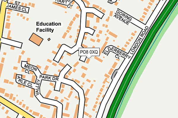 PO8 0XQ map - OS OpenMap – Local (Ordnance Survey) PO8 0XQ map - OS OpenMap – Local (Ordnance Survey)
