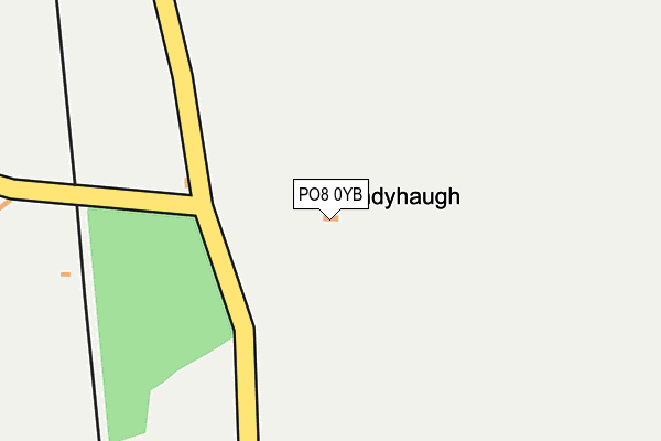 PO8 0YB map - OS OpenMap – Local (Ordnance Survey) PO8 0YB map - OS OpenMap – Local (Ordnance Survey)