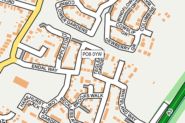 PO8 0YW map - OS OpenMap – Local (Ordnance Survey) PO8 0YW map - OS OpenMap – Local (Ordnance Survey)