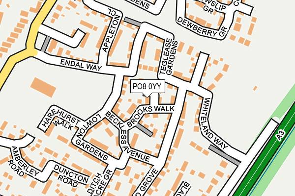 PO8 0YY map - OS OpenMap – Local (Ordnance Survey) PO8 0YY map - OS OpenMap – Local (Ordnance Survey)