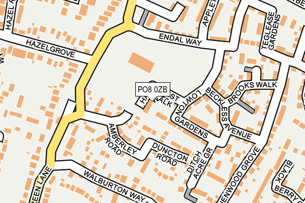 PO8 0ZB map - OS OpenMap – Local (Ordnance Survey) PO8 0ZB map - OS OpenMap – Local (Ordnance Survey)