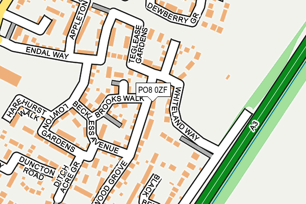 PO8 0ZF map - OS OpenMap – Local (Ordnance Survey) PO8 0ZF map - OS OpenMap – Local (Ordnance Survey)