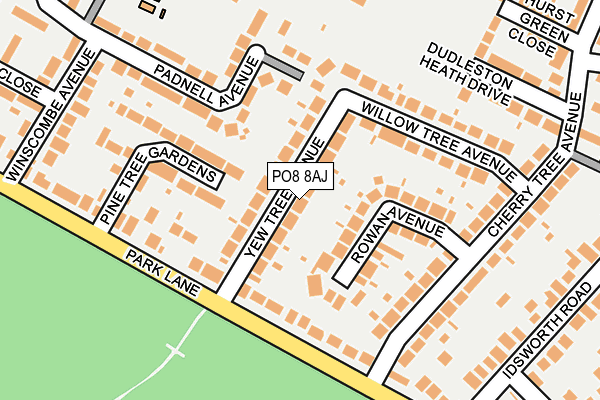 PO8 8AJ map - OS OpenMap – Local (Ordnance Survey) PO8 8AJ map - OS OpenMap – Local (Ordnance Survey)
